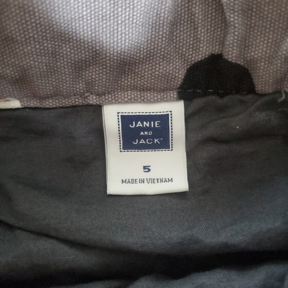 Janie and Jack Girls Skirt Size 5 Floral Polka Dot Pleated Side Zip Gray Casual - Picture 2 of 8